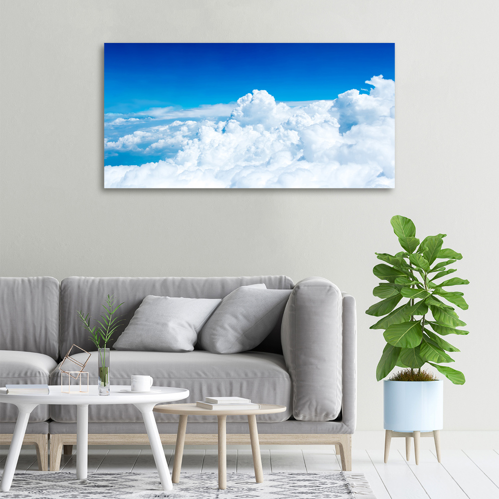 Canvas wall art Bird's flight clouds