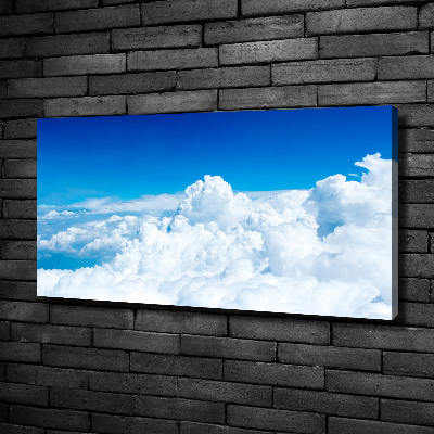 Canvas wall art Bird's flight clouds