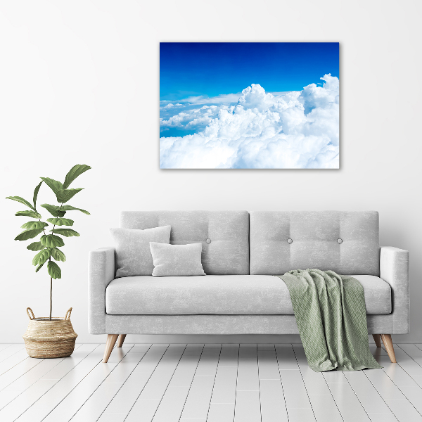 Canvas wall art Bird's flight clouds