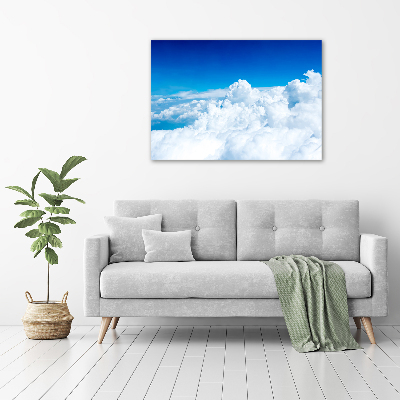 Canvas wall art Bird's flight clouds