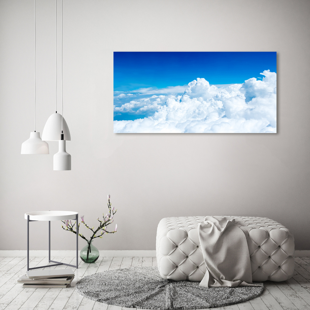 Canvas wall art Bird's flight clouds