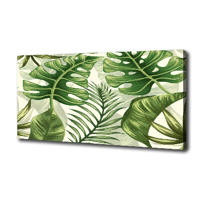 Canvas wall art Tropical leaves