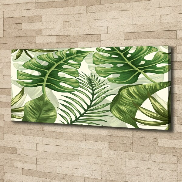 Canvas wall art Tropical leaves