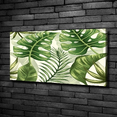 Canvas wall art Tropical leaves