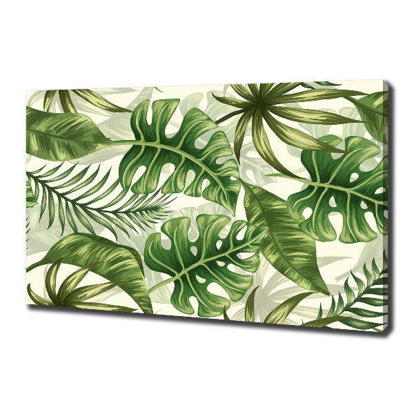 Canvas wall art Tropical leaves