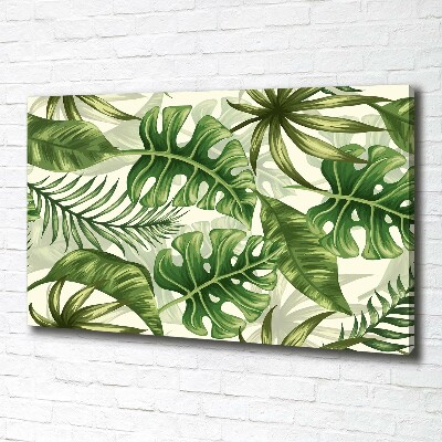 Canvas wall art Tropical leaves