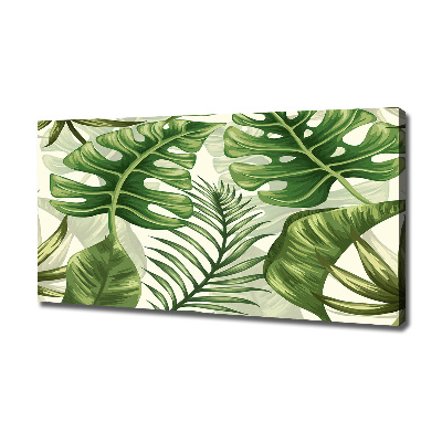 Canvas wall art Tropical leaves