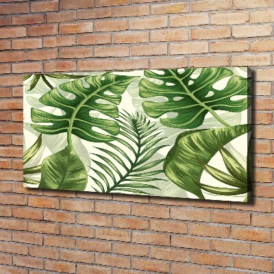 Canvas wall art Tropical leaves