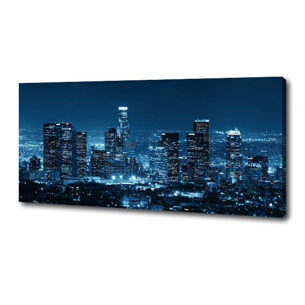 Canvas wall art Los Angeles at night