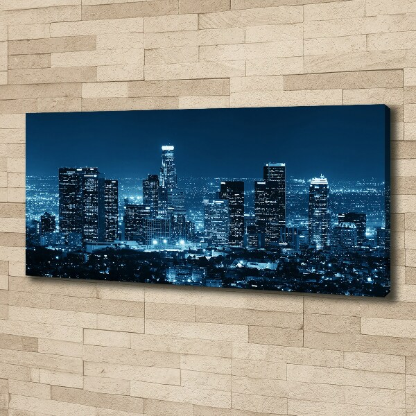 Canvas wall art Los Angeles at night