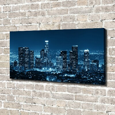 Canvas wall art Los Angeles at night