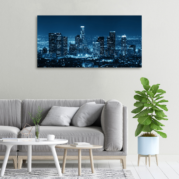 Canvas wall art Los Angeles at night