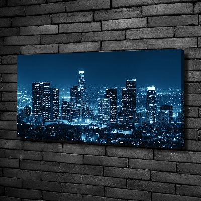 Canvas wall art Los Angeles at night