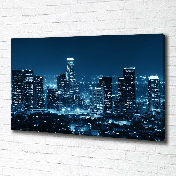 Canvas wall art Los Angeles at night