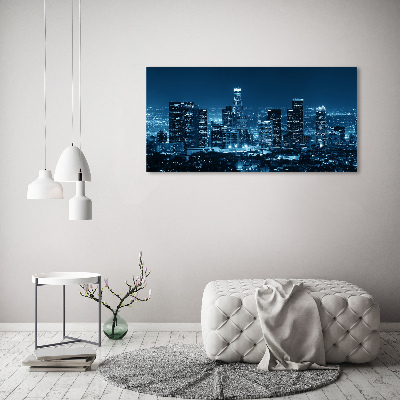 Canvas wall art Los Angeles at night