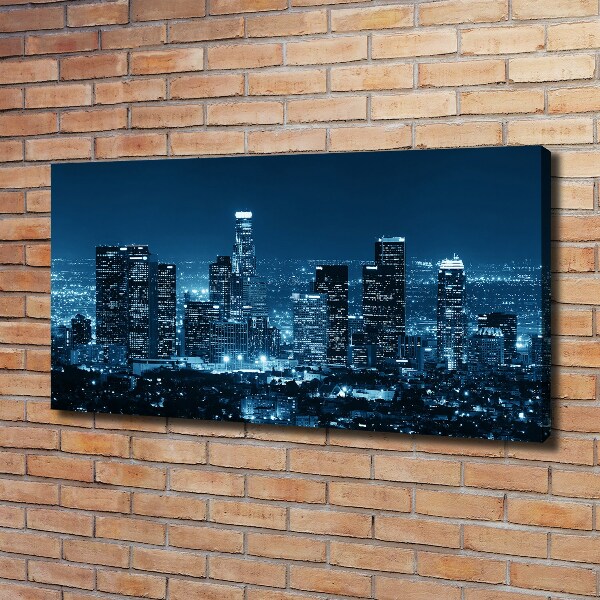 Canvas wall art Los Angeles at night