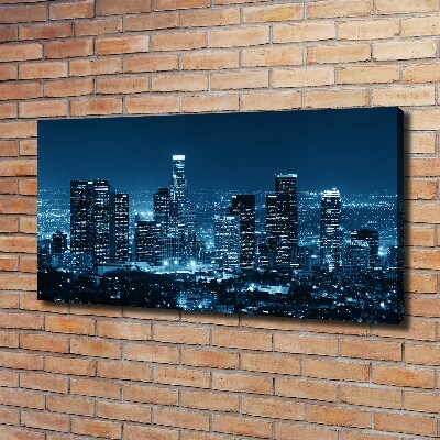 Canvas wall art Los Angeles at night