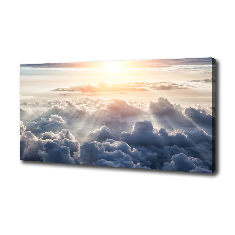 Canvas wall art Bird's flight clouds