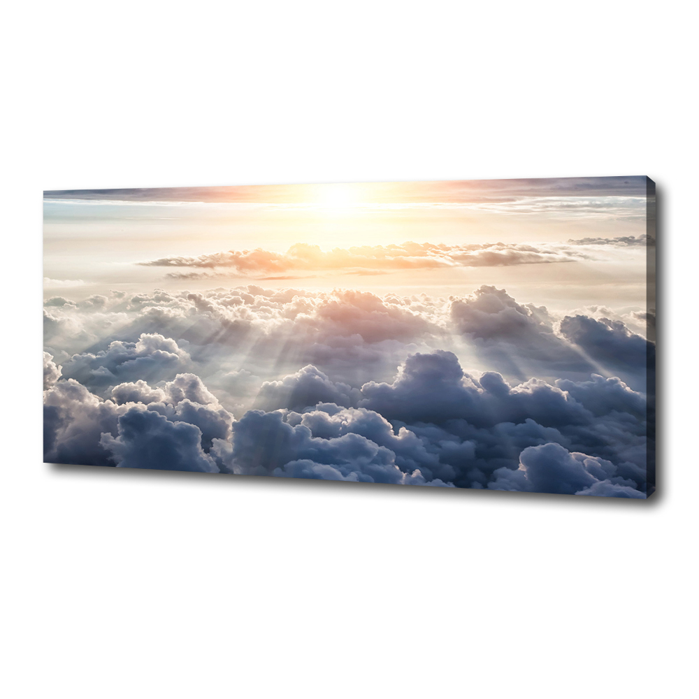 Canvas wall art Bird's flight clouds