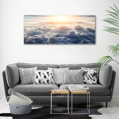 Canvas wall art Bird's flight clouds