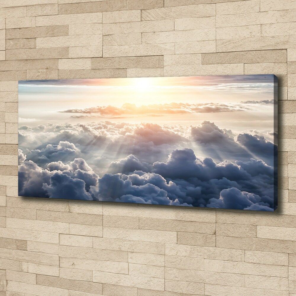 Canvas wall art Bird's flight clouds