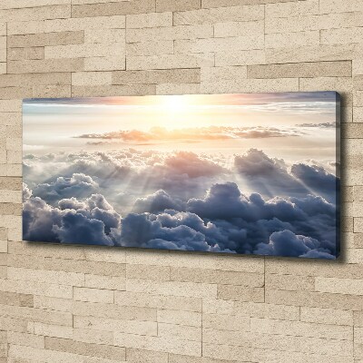 Canvas wall art Bird's flight clouds