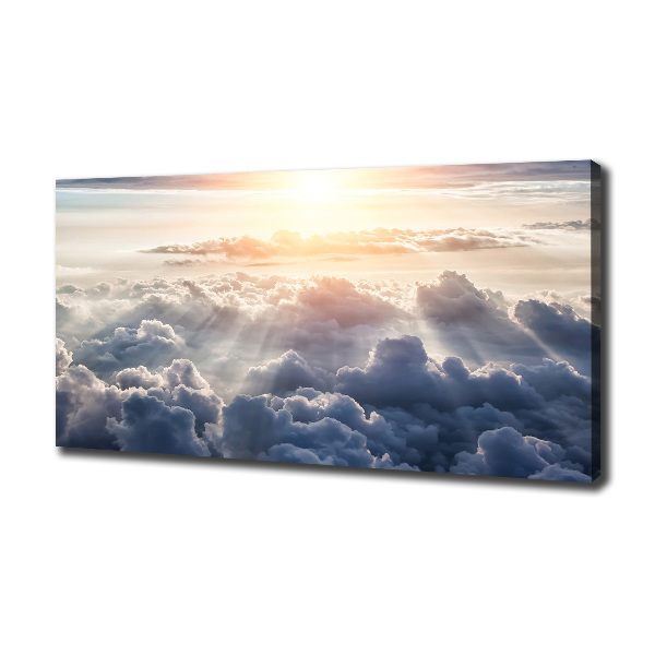 Canvas wall art Bird's flight clouds