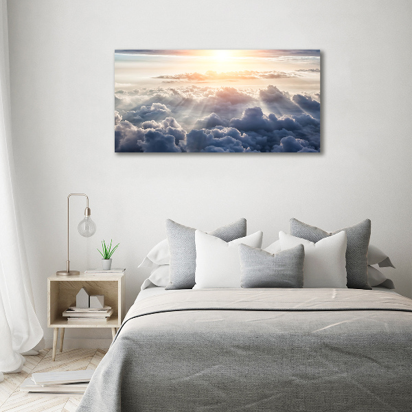 Canvas wall art Bird's flight clouds