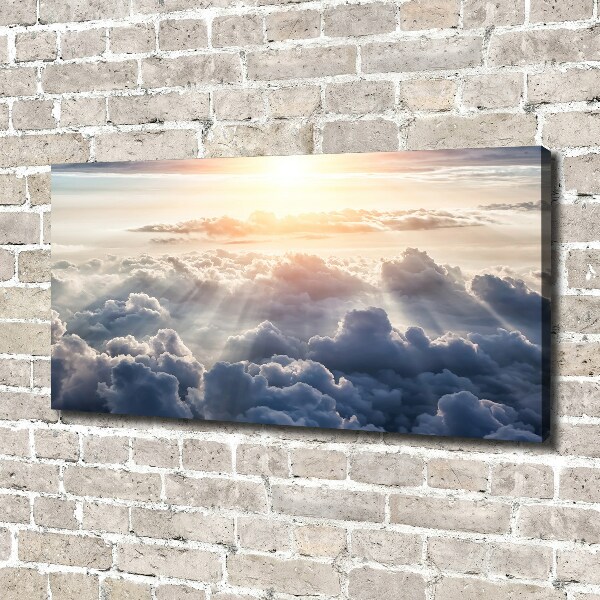 Canvas wall art Bird's flight clouds