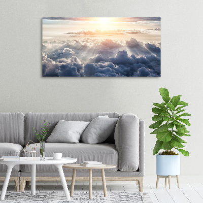 Canvas wall art Bird's flight clouds