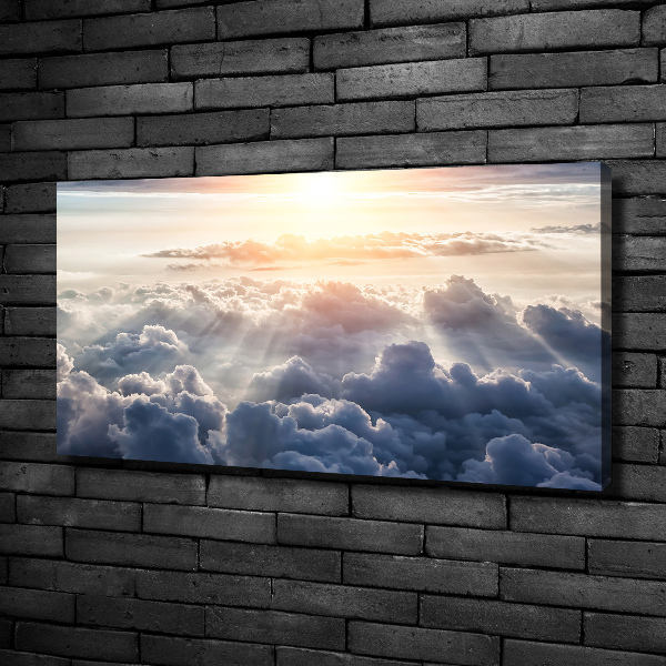 Canvas wall art Bird's flight clouds