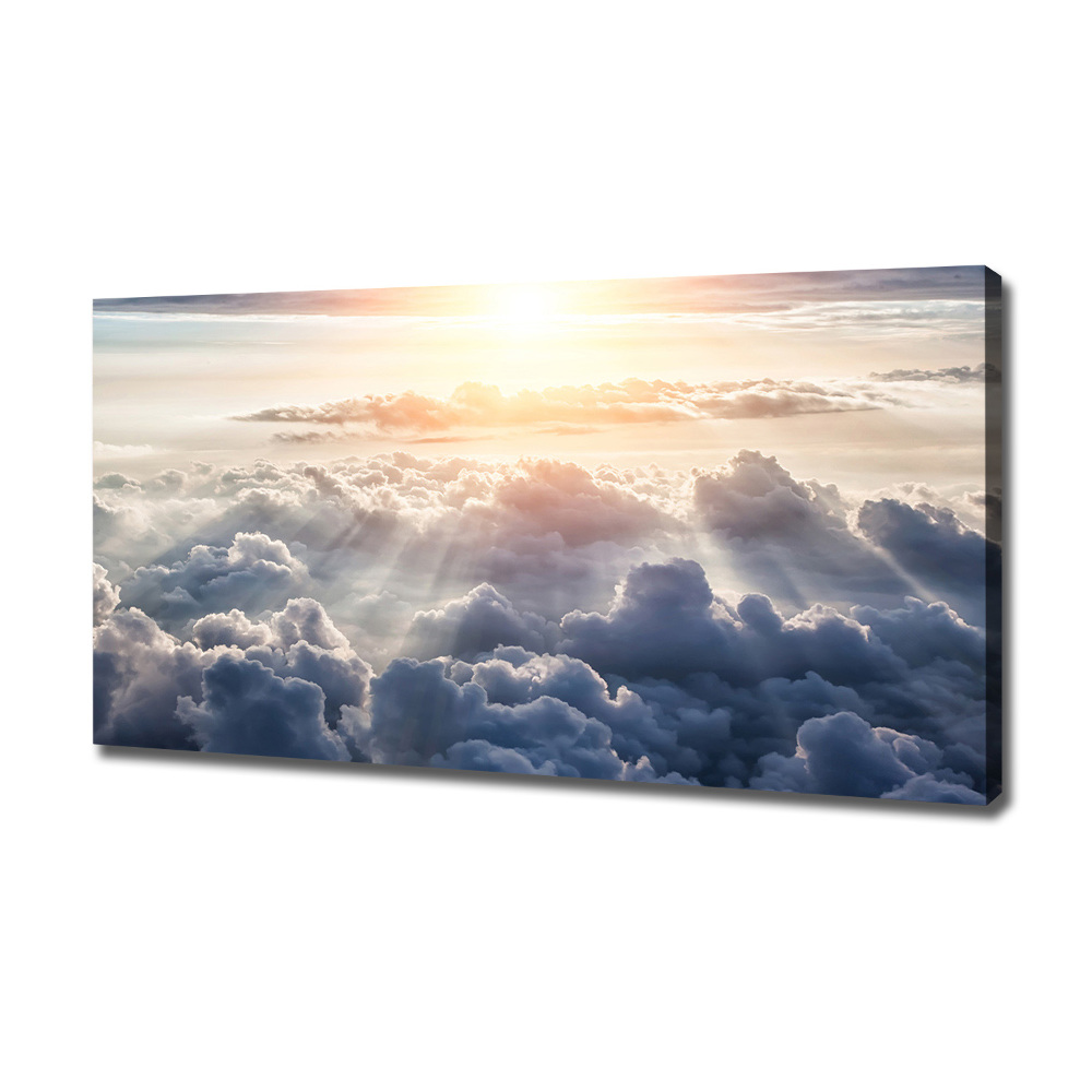 Canvas wall art Bird's flight clouds