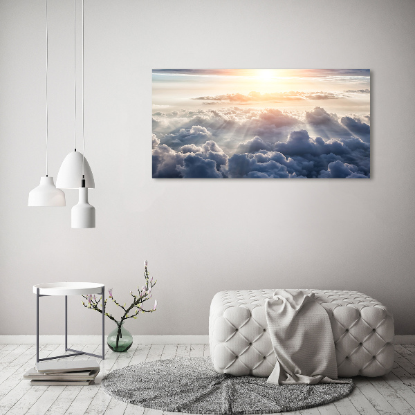 Canvas wall art Bird's flight clouds