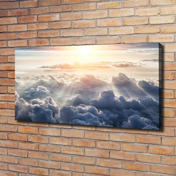 Canvas wall art Bird's flight clouds