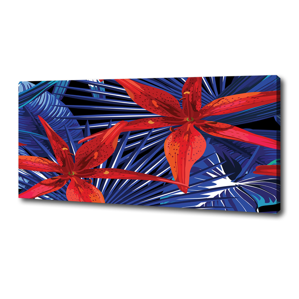 Canvas wall art Tropical flowers