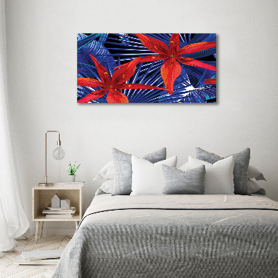 Canvas wall art Tropical flowers