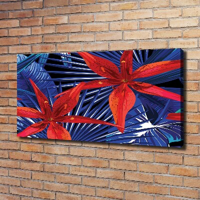 Canvas wall art Tropical flowers