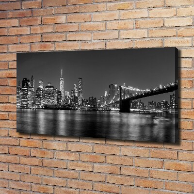 Canvas wall art Manhattan at night