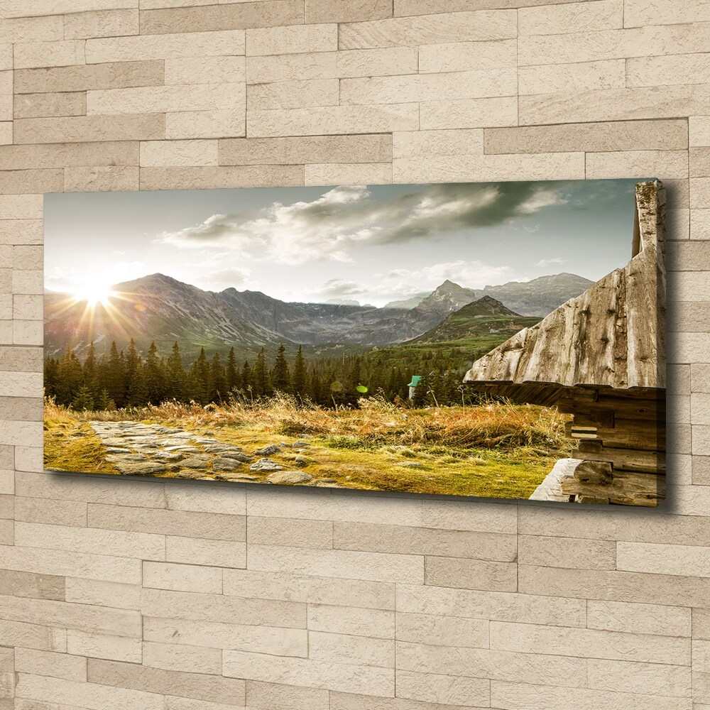 Canvas wall art House in the mountains