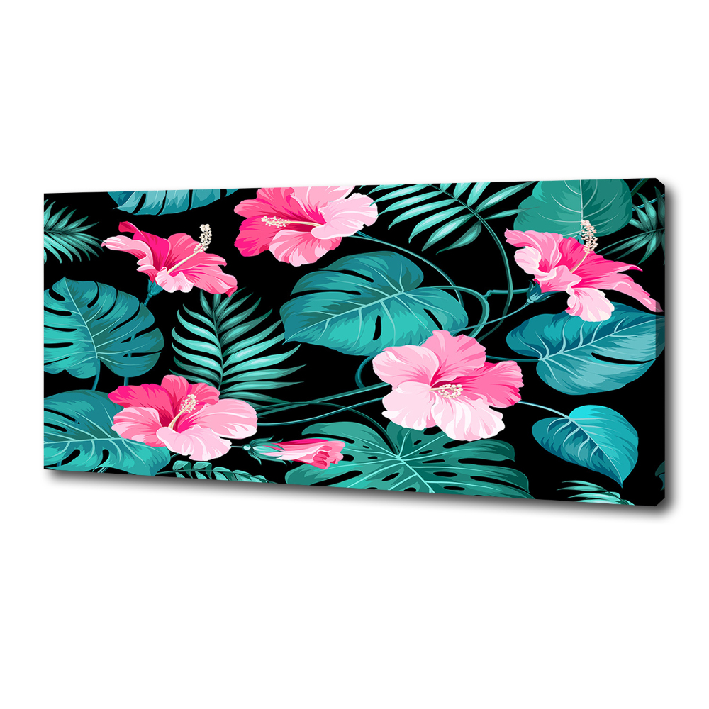 Canvas wall art Tropical flowers