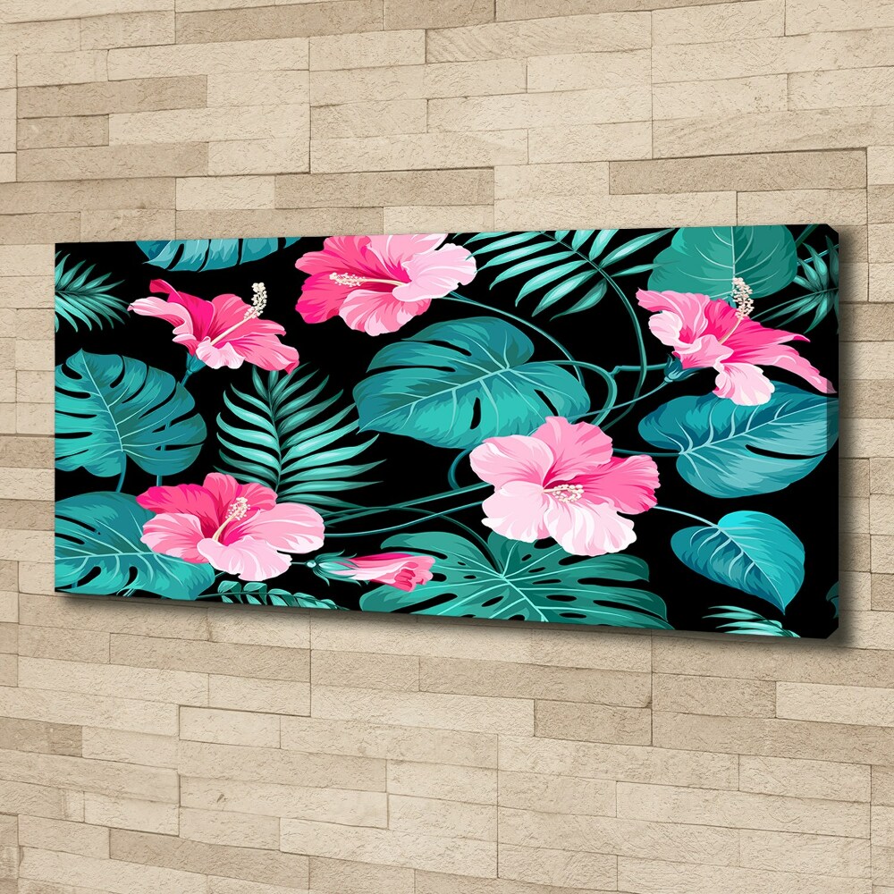 Canvas wall art Tropical flowers