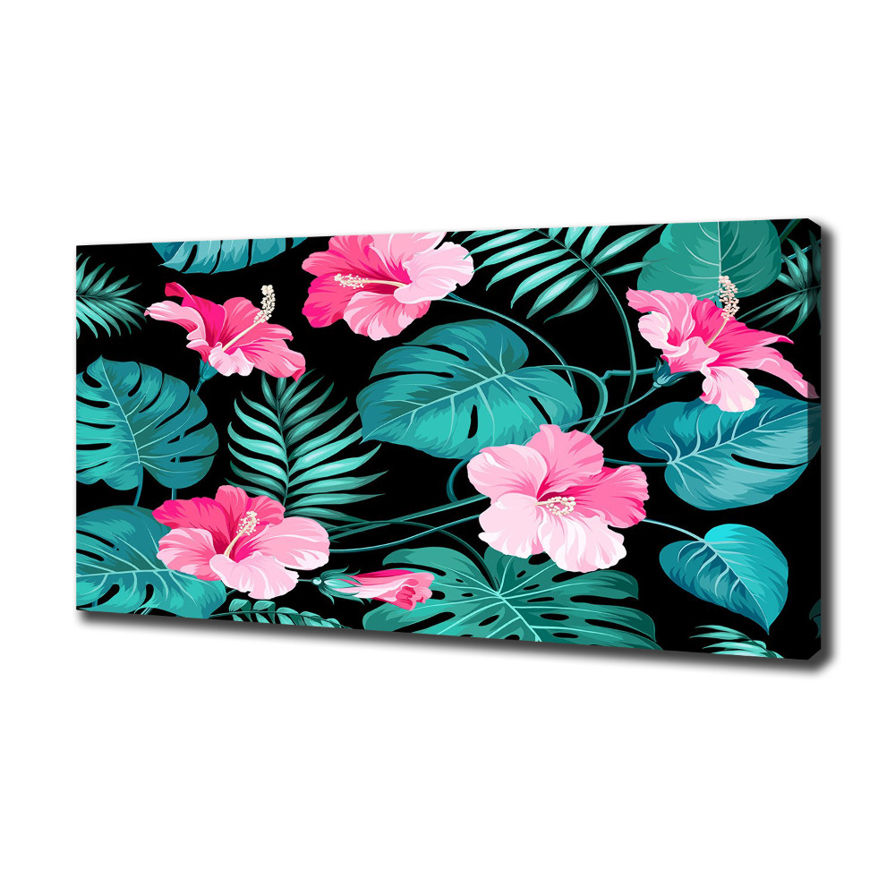 Canvas wall art Tropical flowers