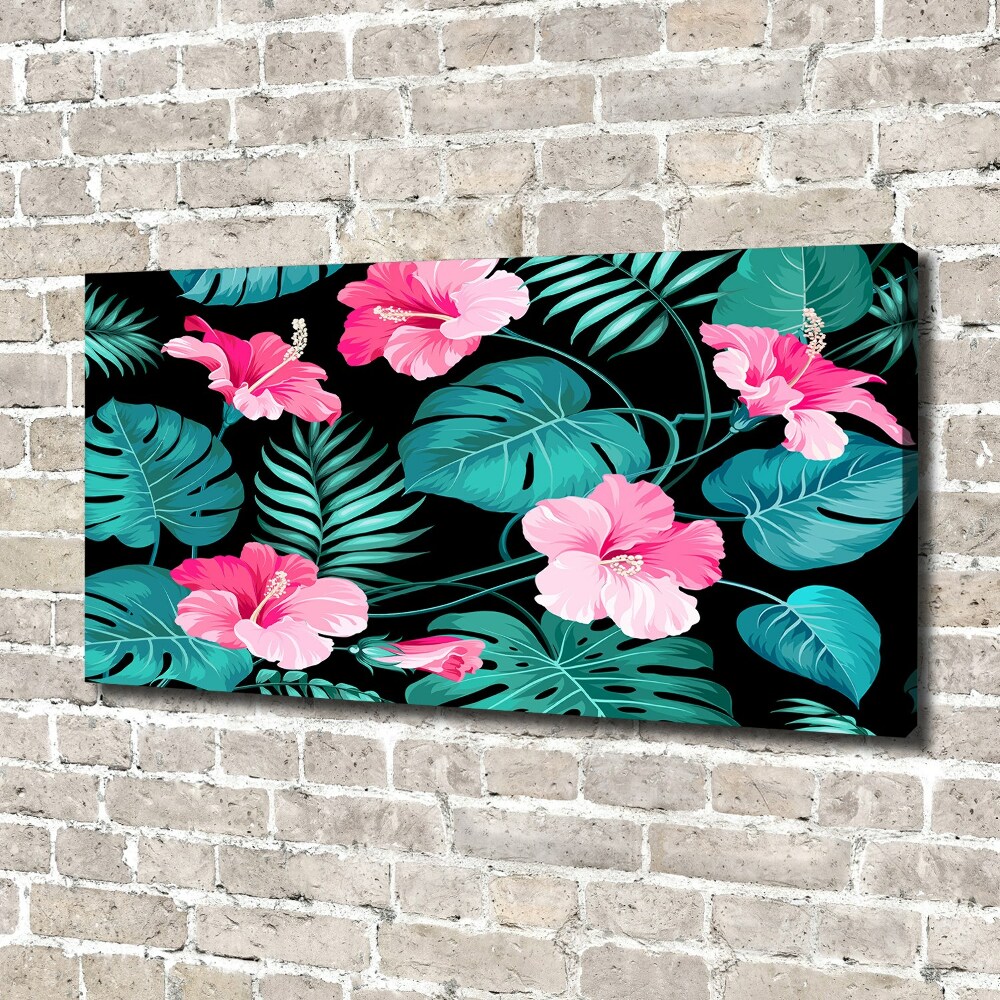 Canvas wall art Tropical flowers