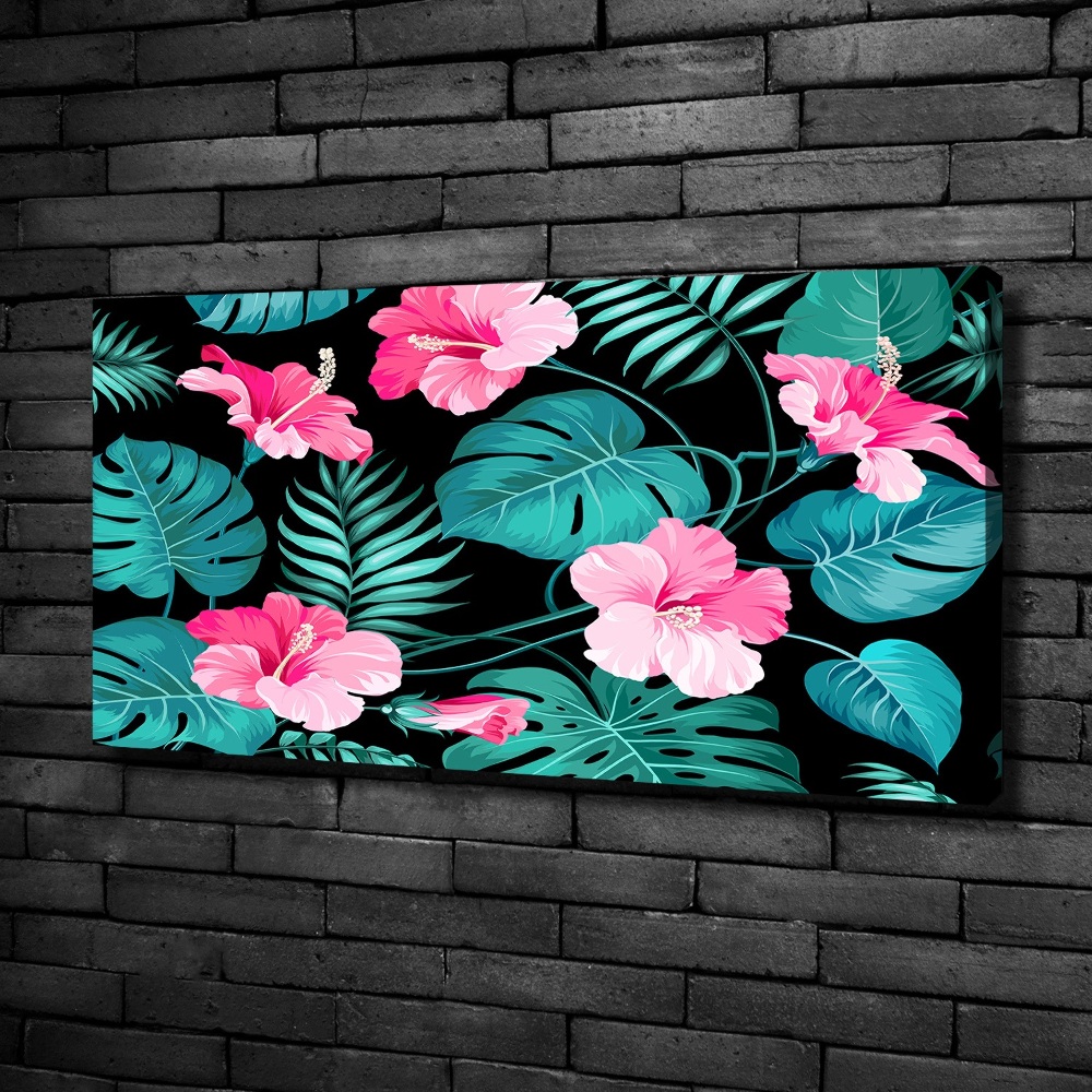 Canvas wall art Tropical flowers