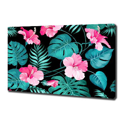 Canvas wall art Tropical flowers