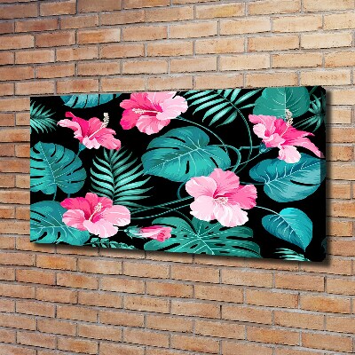 Canvas wall art Tropical flowers