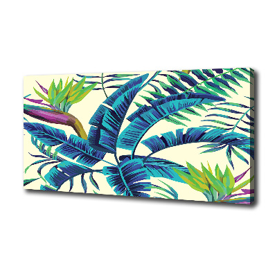 Canvas wall art Tropical leaves