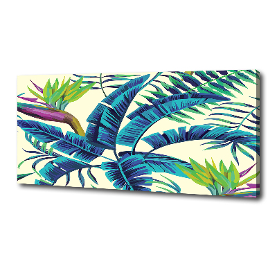 Canvas wall art Tropical leaves