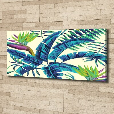 Canvas wall art Tropical leaves