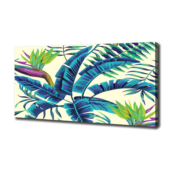 Canvas wall art Tropical leaves